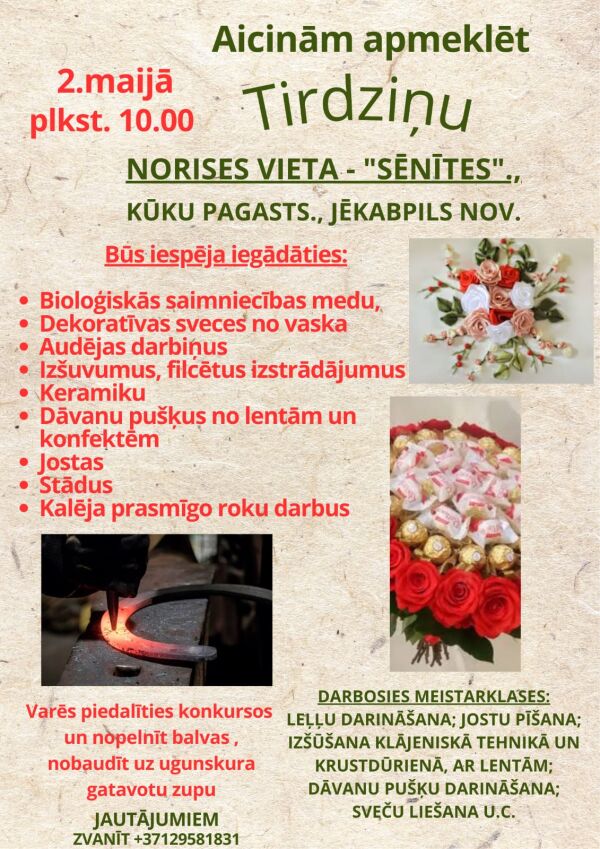 Tirdziņ&scaron; mājsaimniecībā "Sēnītes" Kūku pagastā