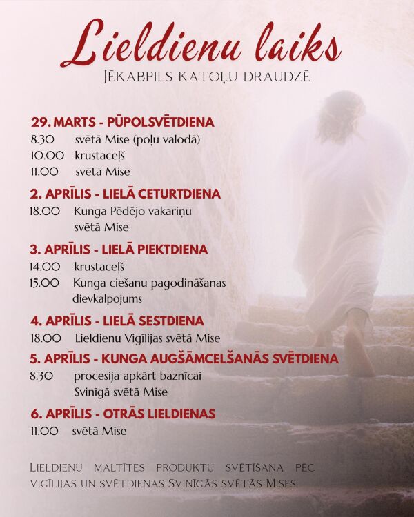 Lieldienu laiks Jēkabpils katoļu draudzē
