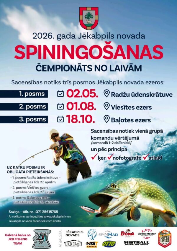 Spiningo&scaron;anas sacensības no laivām. 2 .posms