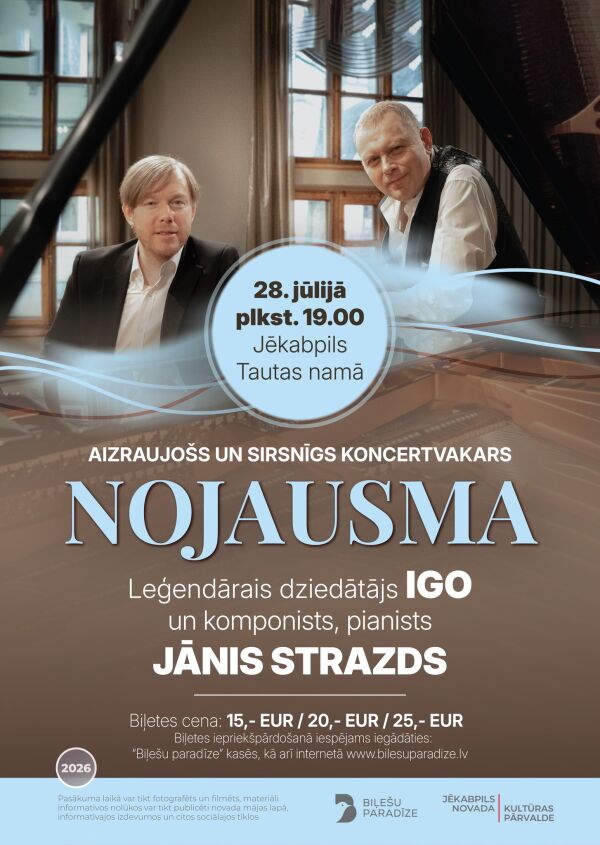 Koncerts "Nojausma" Jēkabpils Tautas namā