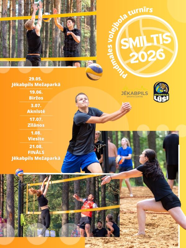Pludmales volejbola turnīrs "Smiltis" Jēkabpils novadā
