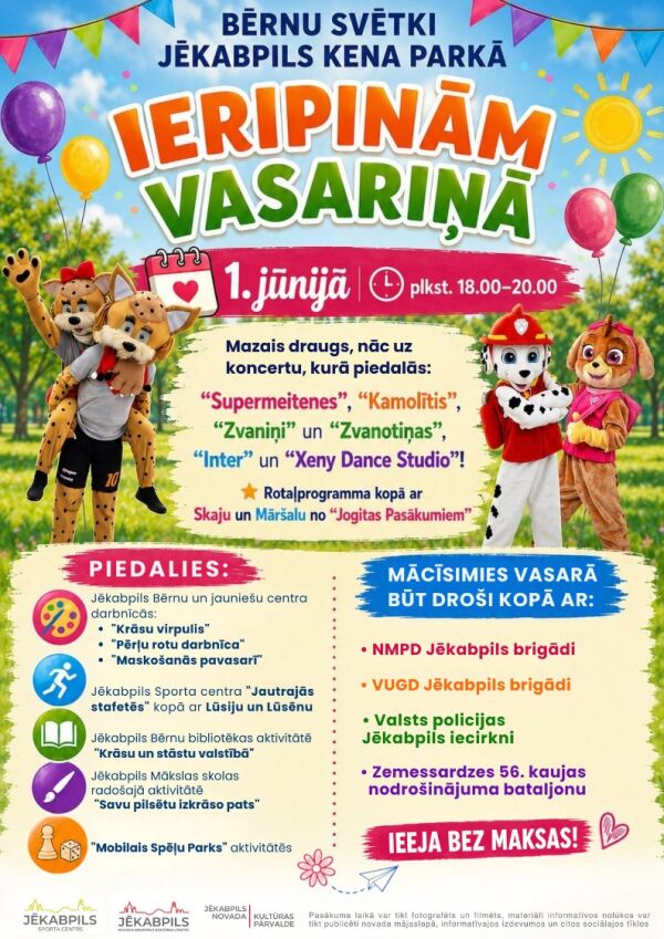 BĒRNU SVĒTKI KENA PARKĀ JĒKABPILĪ