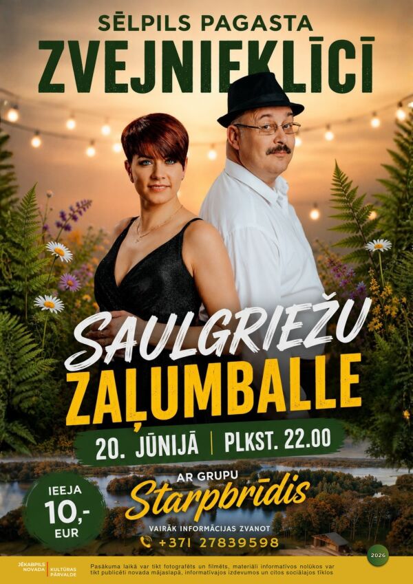 Saulgriežu zaļumballe Sēlpils pagasta "Zvejnieklīcī"