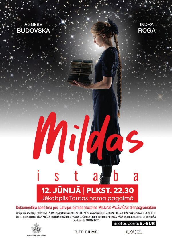 Filma "Mildas istaba" Jēkabpils Tautas nama pagalmā