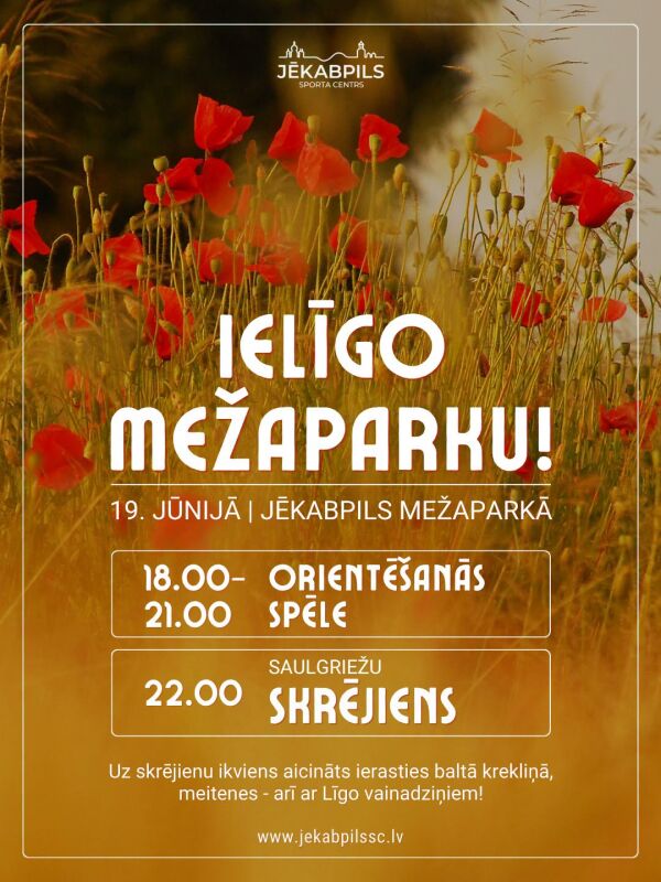 Ielīgo vasaras saulgriežus Jēkabpils Mežaparkā
