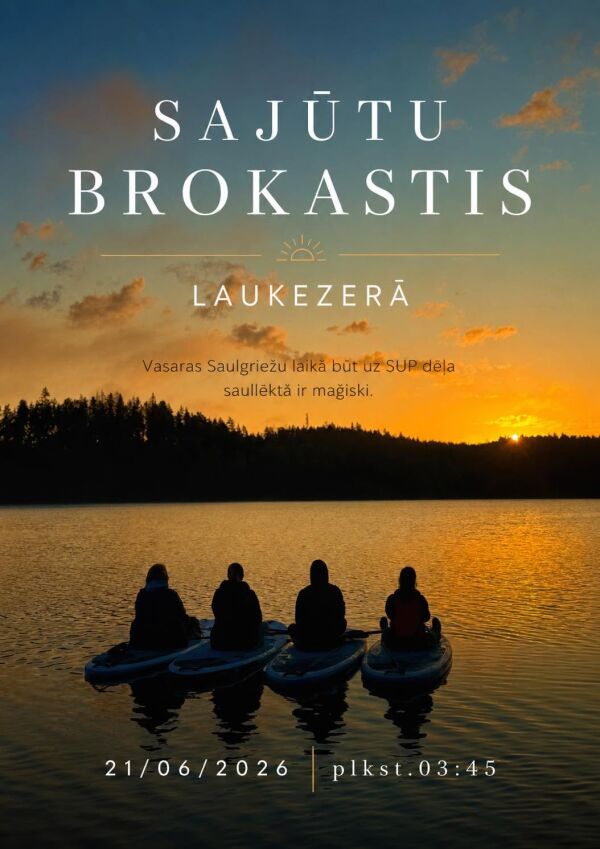 Sajūtu brokastis uz SUP dēļa Laukezerā