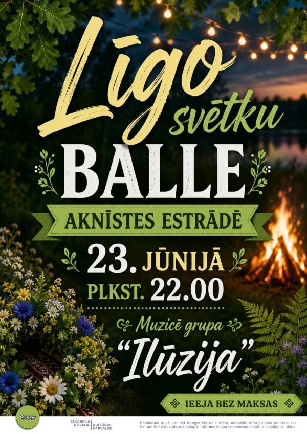 Līgo svētku zaļumballe Aknīstes estrādē