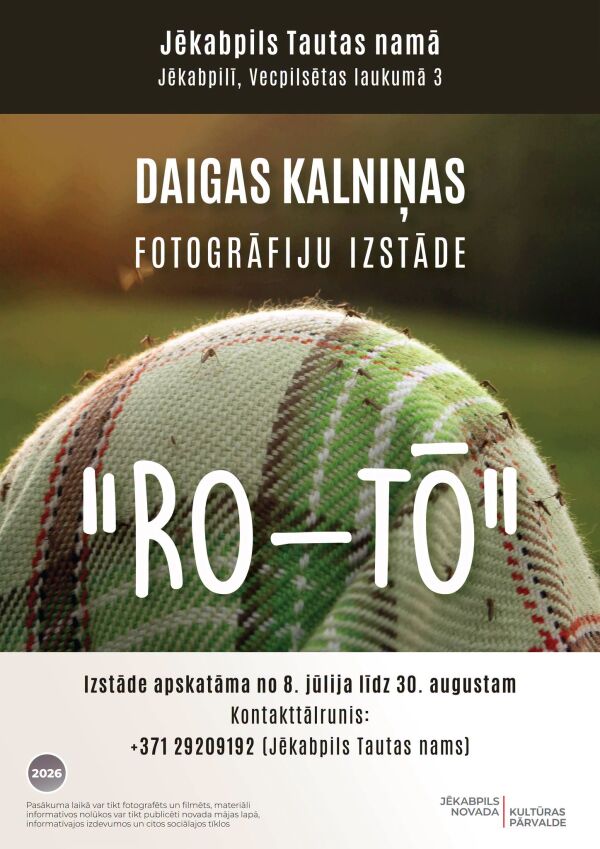  Daigas Kalniņas fotogrāfiju izstāde &bdquo;ROTŌ&rdquo; 