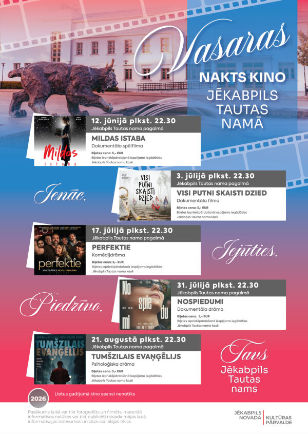  Vasaras nakts kino seansi