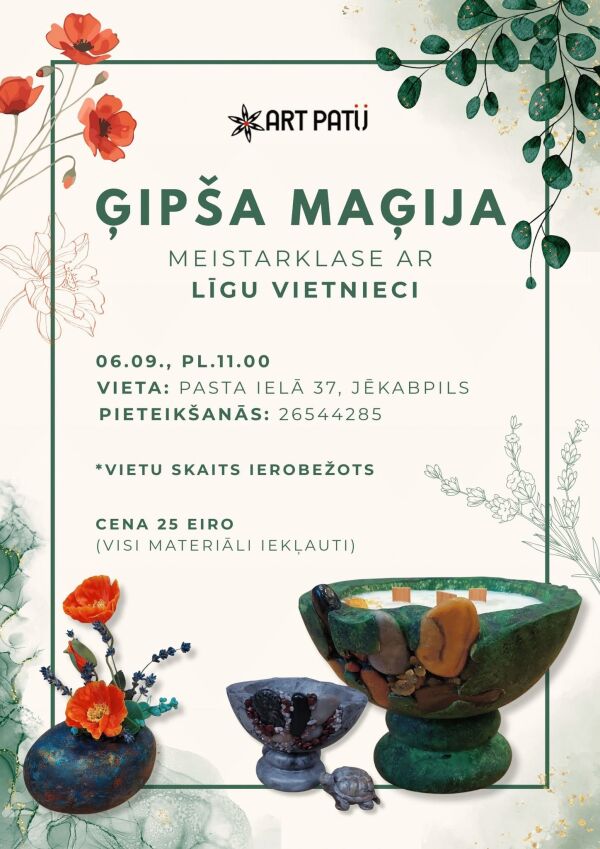 Meistarklase "Ģip&scaron;a maģija"