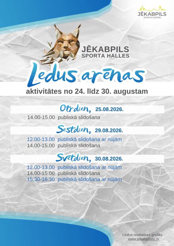 Aktivitātes Jēkabpils Ledus hallē