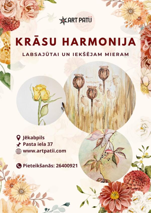 Meistarklase. Krāsu pludinā&scaron;ana darbnīcā "ART PATII"