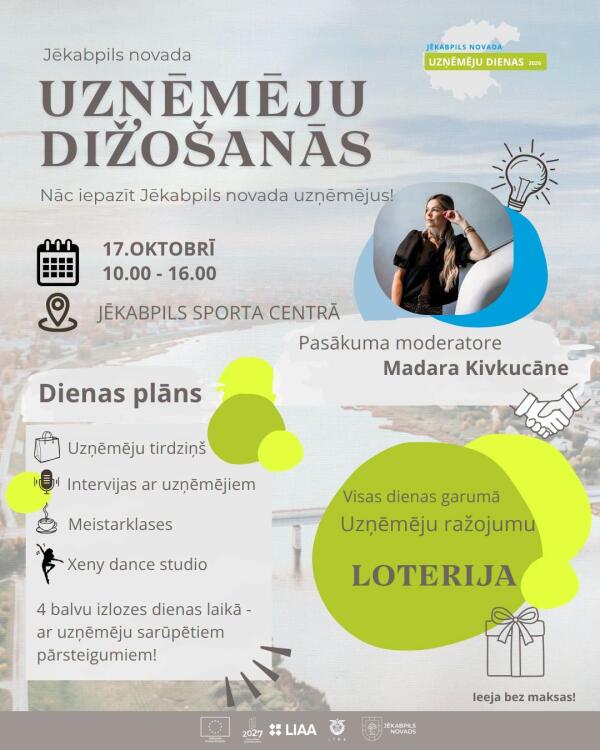 JĒKABPILS NOVADA UZŅĒMĒJU DIENAS 2026. JĒKABPILS UZŅĒMĒJU DIŽO&Scaron;ANĀS. 