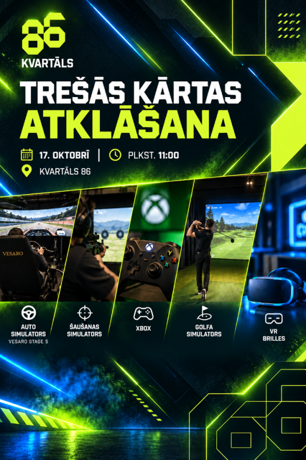 TRE&Scaron;ĀS KĀRTAS ATKLĀ&Scaron;ANA KVARTĀLĀ 86