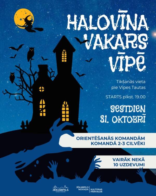 Halovīna vakara orientē&scaron;anās Vīpē