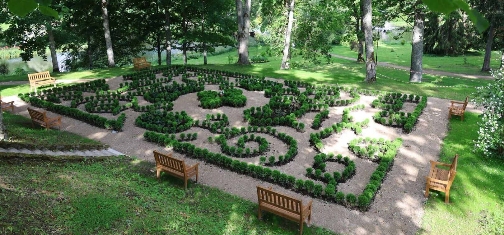 Zasas muižas parkā izveidots stādījumu labirints