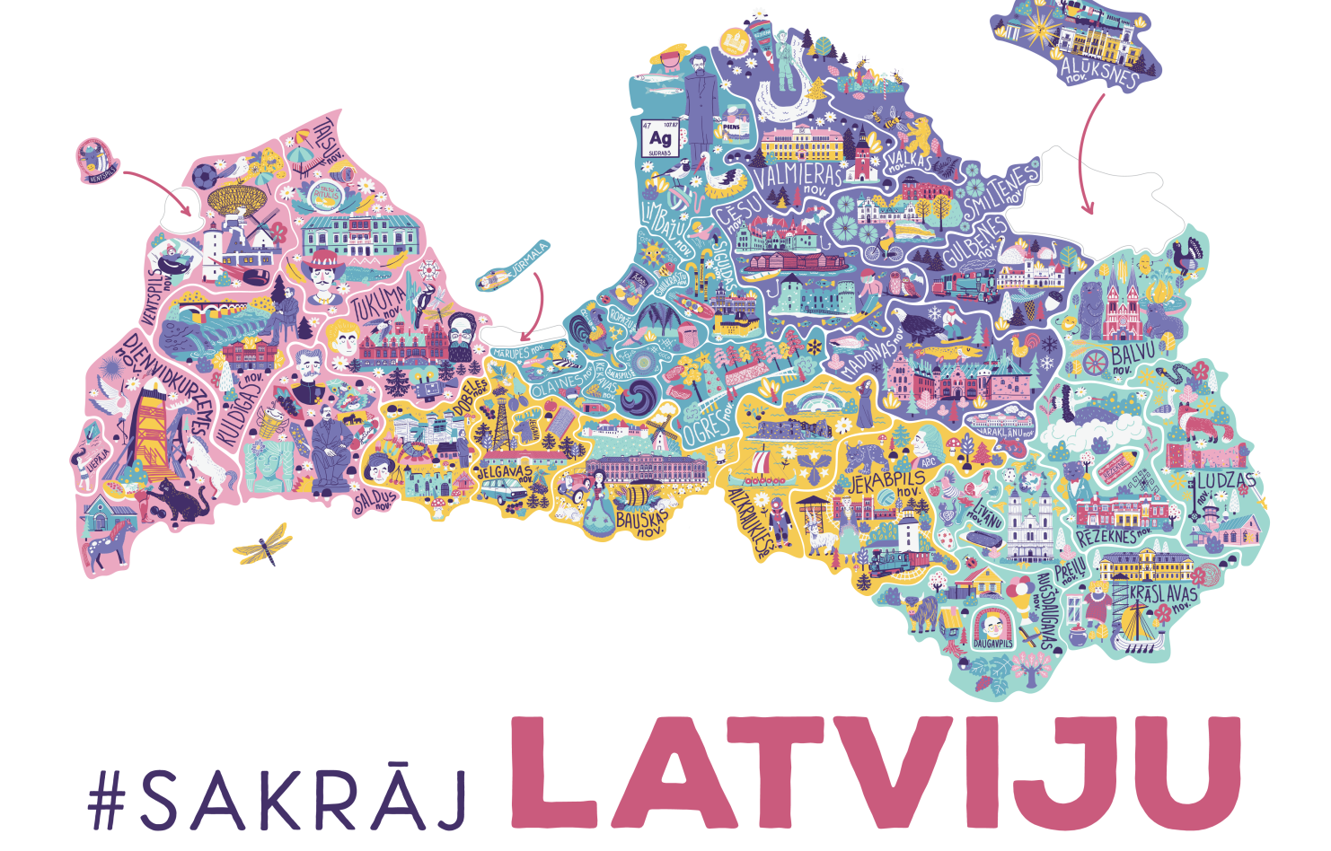 Jēkabpils novads piedalās magnētu krāšanas akcijā “Sakrāj Latviju”